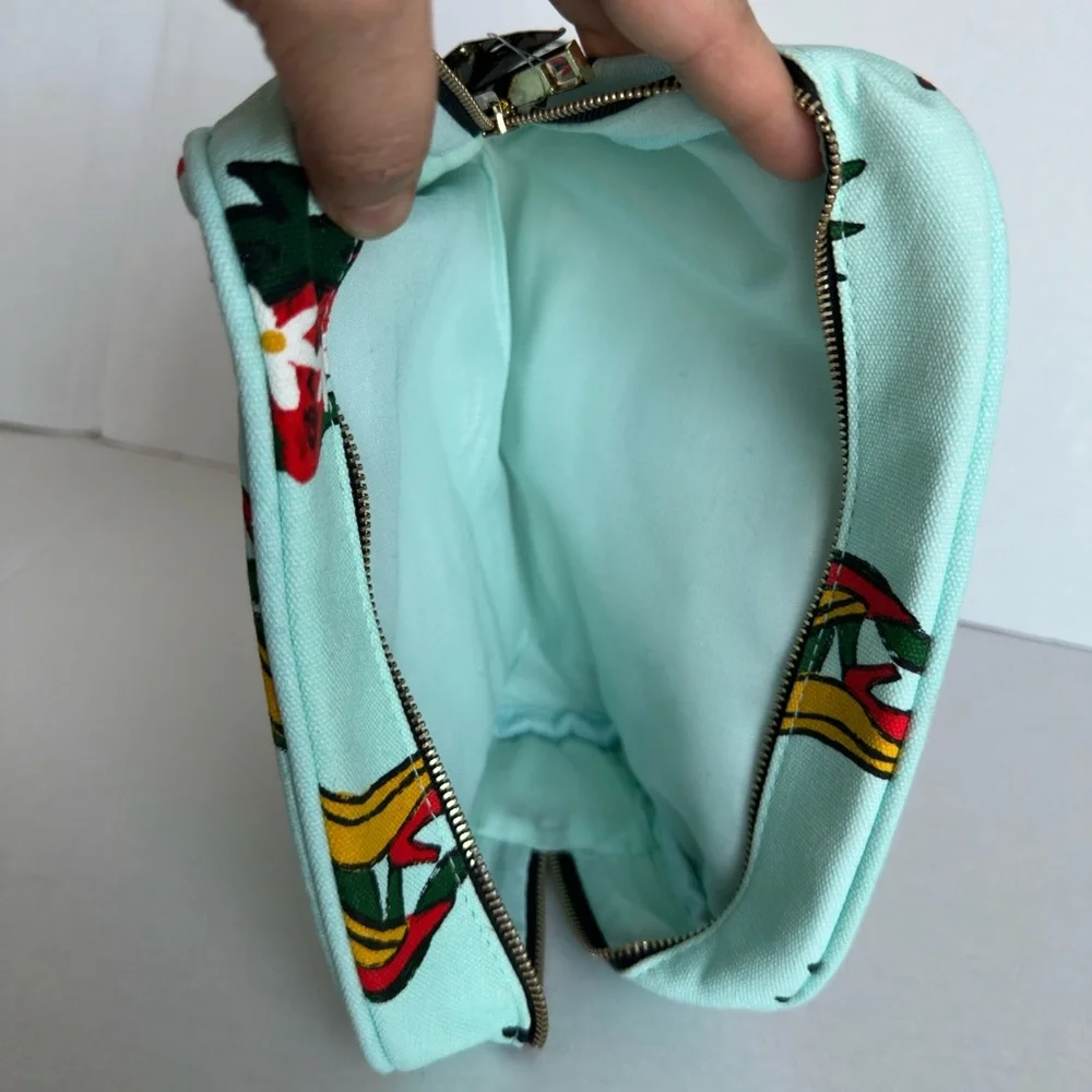 Marc Jacobs Pouch Cosmetic Case Beauty Organizer Hawaiian Print Tropical Bag NWT